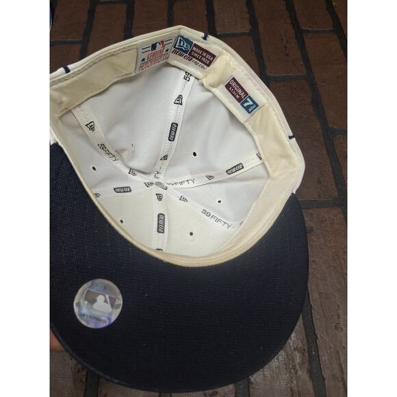 Vintage New York Yankees Hat Cap New Era 59FIFTY White MLB Fitted Sz 7 3/4 - Picture 4 of 4